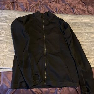 Fabletics XL Black Jacket Thumbholes